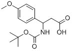 3-N-Boc-Amino-3-(4-methoxyphenyl)propionic acid 구조식 이미지