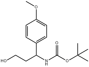 3-(Boc-아미노)-3-(4-메톡시페닐)-1-프로판올 구조식 이미지