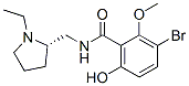 N-[[(2S)-1-Ethylpyrrolidine-2-yl]methyl]-2-methoxy-3-bromo-6-hydroxybenzamide Structure