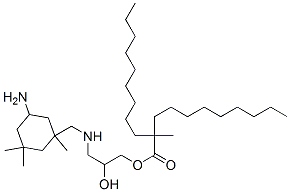 3-[[(5-amino-1,3,3-trimethylcyclohexyl)methyl]amino]-2-hydroxypropyl 2-methyl-2-nonylundecanoate Structure