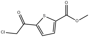 2-Thiophenecarboxylic acid, 5-(chloroacetyl)-, methyl ester (9CI) Structure