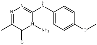 4-AMINO-3-(4-METHOXYANILINO)-6-METHYL-4,5-DIHYDRO-1,2,4-TRIAZIN-5-ONE 구조식 이미지