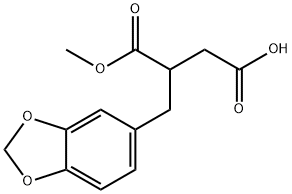 BUTANEDIOIC ACID, (1,3-BENZODIOXOL-5-YLMETHYL)-, 1-METHYL ESTER Structure