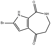 2-BROMO-6,7-DIHYDRO-1H,5H-PYRROLO[2,3-C]AZEPINE-4,8-DIONE 구조식 이미지