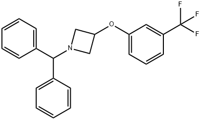 1-(Diphenylmethyl)-3-[3-(trifluoromethyl)phenoxy]-azetidine Structure