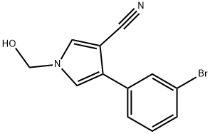 4-(3-BROMOPHENYL)-1-(HYDROXYMETHYL)-1H-PYRROLE-3-CARBONITRILE Structure