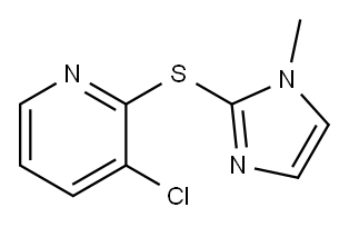 3-Chloro-2-(1-methyl-1H-imidazol-2-ylsulfanyl)-pyridine 구조식 이미지