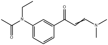 N-Ethyl-N-3-((3-dimethylamino-1-oxo-2-propenyl)phenyl)acetamide 구조식 이미지