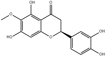 (S)-2-(3,4-Dihydroxyphenyl)-2,3-dihydro-5,7-dihydroxy-6-methoxy-4H-1-benzopyran-4-one Structure