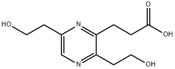 3,6-Bis(2-hydroxyethyl)-2-pyrazinepropanoic Acid Structure