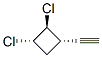 Cyclobutane, 1,2-dichloro-3-ethynyl-, (1alpha,2beta,3alpha)- (9CI) Structure