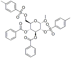 .alpha.-D-글루코피라노사이드,메틸,3,4-디벤조에이트2,6-비스(4-메틸벤젠설포네이트) 구조식 이미지