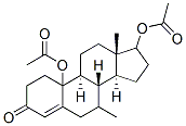 7-methyl-10,17-diacetoxy-4-estren-3-one Structure