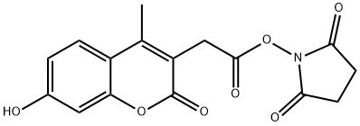 4-METHYLUMBELLIFERONE-3-ACETIC ACID N-SUCCINIMIDYL ESTER Structure