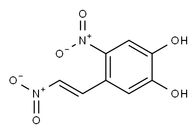 1,2-Benzenediol, 4-nitro-5-[(1E)-2-nitroethenyl]- Structure