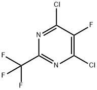 4,6-Dichloro-5-fluoro-2-(trifluoromethyl) pyrimidine Structure