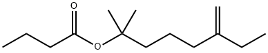 1,1-dimethyl-5-methyleneheptyl butyrate Structure