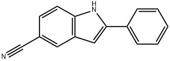 1H-INDOLE-5-CARBONITRILE, 2-PHENYL- 구조식 이미지