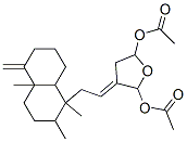 3-[2-(Decahydro-1,2,4a-trimethyl-5-methylenenaphthalen-1-yl)ethylidene]tetrahydrofuran-2,5-diol diacetate Structure