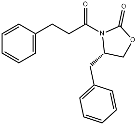(S)-4-벤질-3-(3-페닐프로파노일)옥사졸리딘-2-온 구조식 이미지