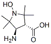 3-Pyrrolidinecarboxylicacid,4-amino-1-hydroxy-2,2,5,5-tetramethyl-,trans-(9CI) Structure