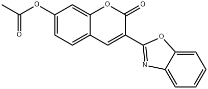 3-(2-BENZOXAZOLYL)UMBELLIFERYL아세테이트 구조식 이미지