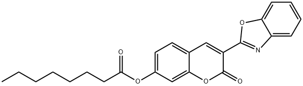 3-(2-BENZOXAZOLYL)-7-OCTANOYLOXYCOUMARIN Structure