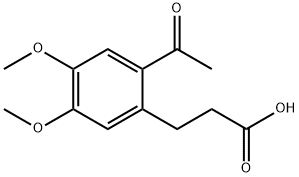 3-(2-아세틸-4,5-디메톡시페닐)프로판산 구조식 이미지