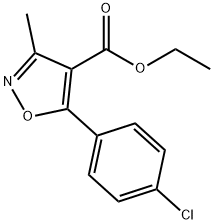 4-Isoxazolecarboxylic acid, 5-(4-chlorophenyl)-3-Methyl-, ethyl Structure