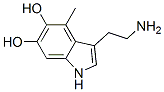 4-methyl-5,6-dihydroxytryptamine Structure