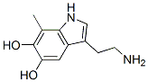 1H-Indole-5,6-diol, 3-(2-aminoethyl)-7-methyl- (9CI) Structure