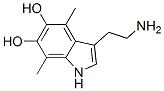 4,7-dimethyl-5,6-dihydroxytryptamine Structure