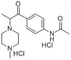 1-(4-Acetylaminophenyl)-2-(4-methylpiperazino)propanone dihydrochlorid e 구조식 이미지