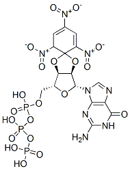 2',3'-O-(2,4,6-trinitrocyclohexadienylidene)guanosine 5'-triphosphate Structure