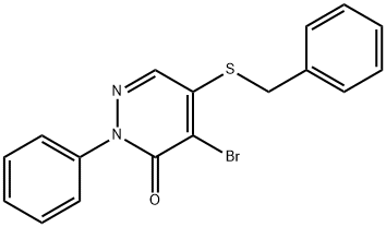 5-(BENZYLTHIO)-4-BROMO-2-PHENYLPYRIDAZIN-3(2H)-ONE Structure