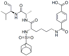 N(alpha)-(1-adamantanesulfonyl)-N(epsilon)-(4-carboxybenzoyl)lysyl-alanyl-valinal Structure