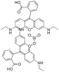 Xanthylium, 9-(2-carboxyphenyl)-3,6-bis(ethylamino)-, silicate Structure