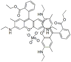 Xanthylium, 9-[2-(ethoxycarbonyl)phenyl]-3,6-bis(ethylamino)-2,7-dimethyl-, molybdate Structure