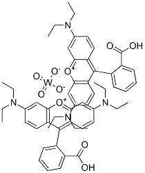 Xanthylium, 9-(2-carboxyphenyl)-3,6-bis(diethylamino)-, tungstate Structure