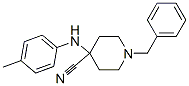 1-benzyl-4-(p-toluidino)piperidine-4-carbonitrile  Structure