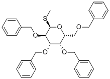 메틸2,3,4,6-테트라-O-벤질-aD-티오갈락토피라노사이드 구조식 이미지