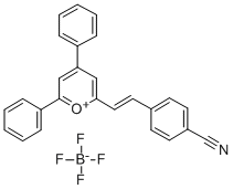 (E)-2-(2-(4-Cyanophenyl)ethenyl)-4,6-diphenylpyrriliumtetrafluoroborate Structure