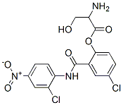 2'5-DICHLORO-4'-NITRO-SALICYLANILIDE CARBONYL-2-AMINOETHANOL Structure