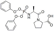 N(alpha)-(diphenoxyphosphoryl)alanylproline Structure