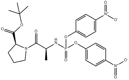 N(알파)-(비스(4-니트로페녹시)포스포릴)알라닐프롤린 구조식 이미지