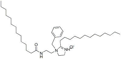 1-benzyl-4,5-dihydro-1-[2-[(1-oxotetradecyl)amino]ethyl]-2-tridecyl-1H-imidazolium chloride Structure