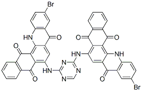 6,6'-(1,3,5-triazine-2,4-diyldiimino)bis[10-bromonaphth[2,3-c]acridine-5,8,14(13H)-trione] Structure