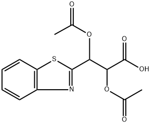 2,3-BIS(ACETYLOXY)-3-(1,3-BENZOTHIAZOL-2-YL)PROPANOIC ACID Structure