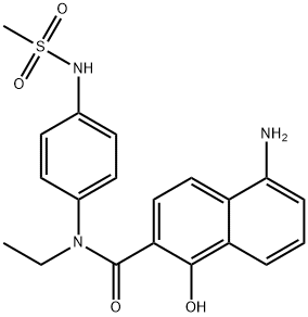 5-Amino-N-ethyl-1-hydroxy-N-[4-(methylsulfonylamino)phenyl]-2-naphthamide Structure