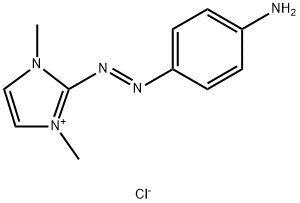 2-[(4-aminophenyl)azo]-1,3-dimethyl-1H-imidazolium chloride Structure